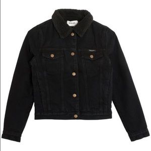 Black denim jacket with lining